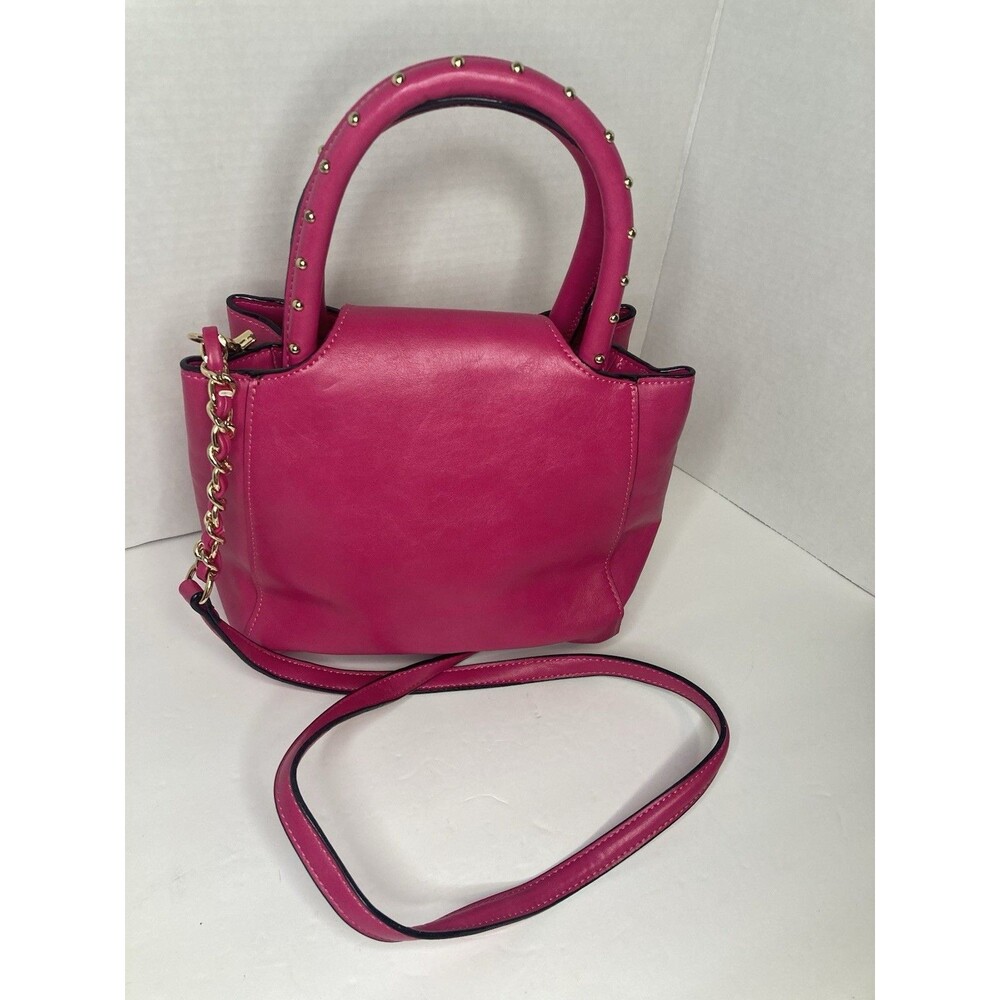 Betsey Johnson Satchel Crossbody Hot Pink Gold Telephone Coquette Barbie Glam - Picture 4 of 16
